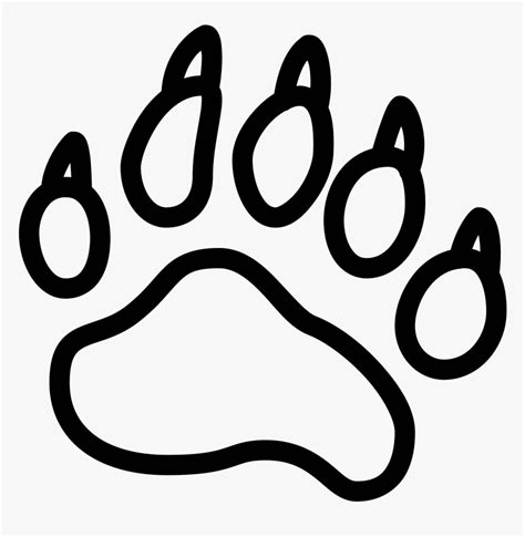 Bear Paw Print Png - Giant Panda Foot Print, Transparent Png - kindpng