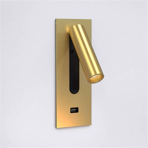 Astro Professional Fuse 3 Usb Switched Led Reading Light In Matt Gold Fitting And Style From