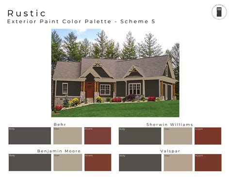 Rustic Exterior Paint Color Palettes Paint Colors For Etsy