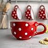 City To Cottage Red And White Polka Dot Spotty Designer Handmade