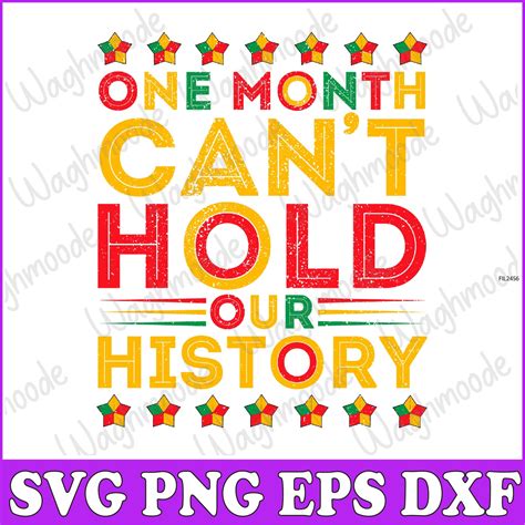 One Month Cant Hold Our History Pan African Black History Svg Black