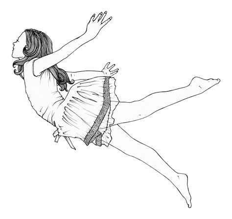 Girl Flying Drawing