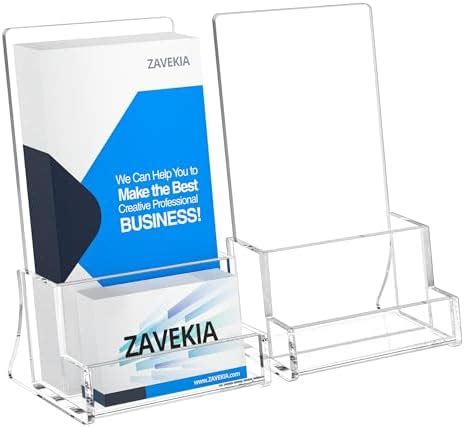 Amazon Zavekia Pack Acrylic Brochure Holder With Business Card