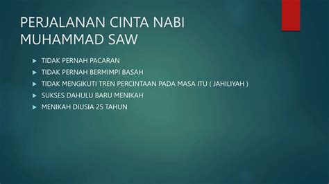 Masa Remaja Nabi Muhammad Saw Education Pptx