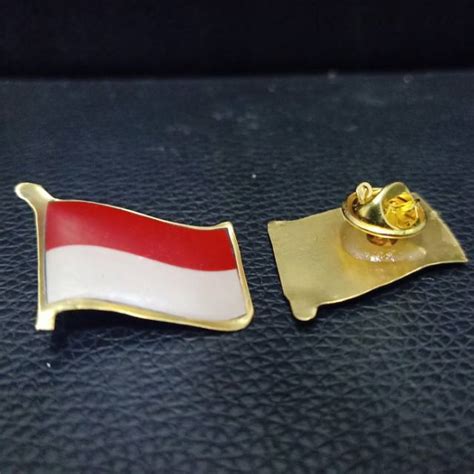 Jual Pin Bendera Indonesia Pin Bendera Merah Putih Berkibar 25cm