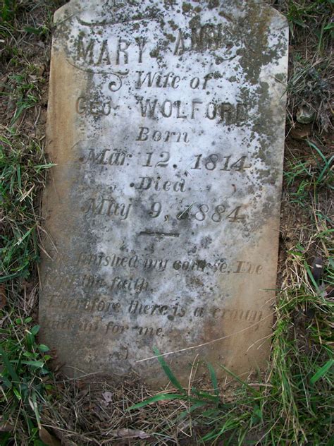 Mary Ann Hancher Wolford 1814 1884 Mémorial Find A Grave