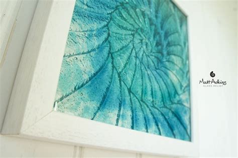 Ammonite Frame 25x25cm10 Turquoise Blue Ammonite Etsy