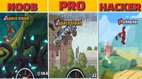 Noob Vs Pro Vs Hacker Hill Climb Racing 2 Youtube