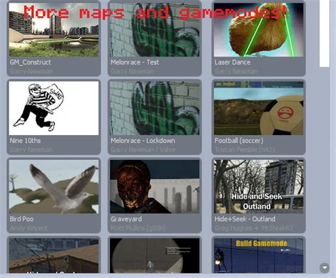 More maps and gamemodes pack 1 addon - League's Mod for Half-Life 2 - ModDB