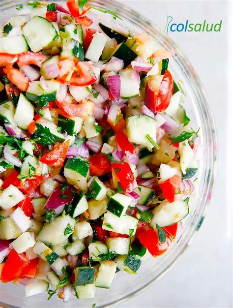 Ensalada De Pepino Y Tomate Recetas Saludables Ensaladas Colsalud