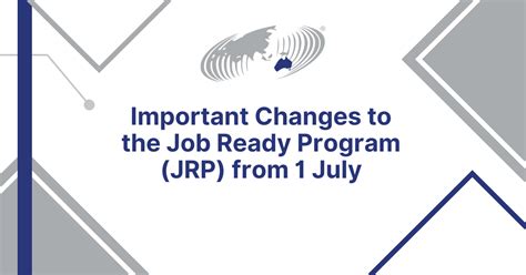 Important Changes To The Job Ready Program JRP From 1 July 2023 TIA