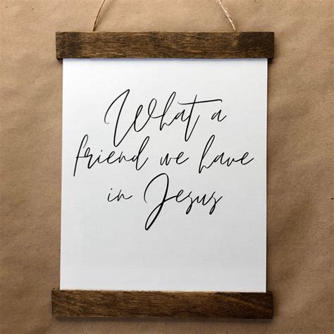 What A Friend We Have in Jesus Hymn Print Hymn Wall Hanging - Etsy