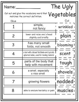 The Ugly Vegetable Journeys Unit Lesson Nd Grade Tpt