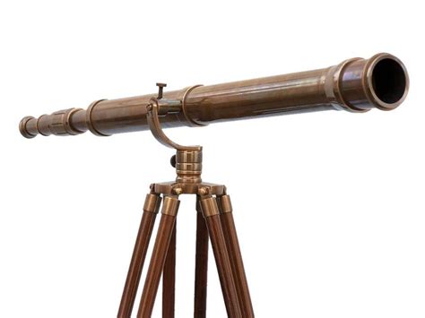 Buy Floor Standing Antique Brass Galileo Telescope 65in Model Ships