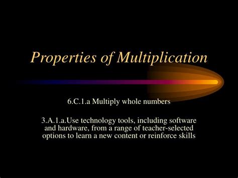 Ppt Properties Of Multiplication Powerpoint Presentation Free Download Id3344887