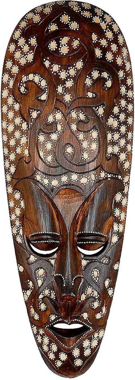 Amazon De Woru Maske Aris Cm Holz Maske Aus Bali Wandmaske