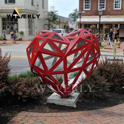 Customized Modern Outdoor Large Giant Metal Love Sculpture Hearts