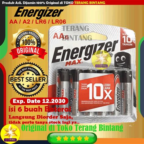 Jual ENERGIZER AA A2 AAA A3 Baterai MAX ALKALINE Baterei Batre Batere