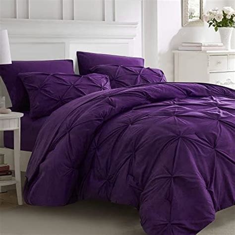 Amazon Grand Linen Pieces Queen Size Dark Purple Grey Black