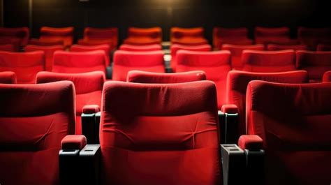 Premium Photo Inviting Cinema Theater Red Velvet Seats