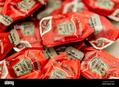 Individual Packets Of Kraft Heinz Ketchup In New York On Tuesday