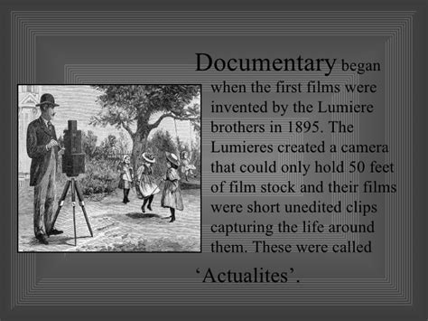 A Short History Of Documentary