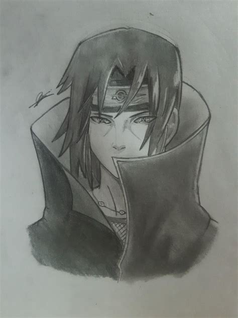 Itachi Uchiha Drawing With Crows