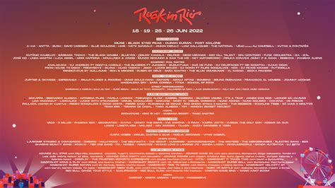 Rock in Rio Lisboa 2022 Horários do Palco Mundo revelados