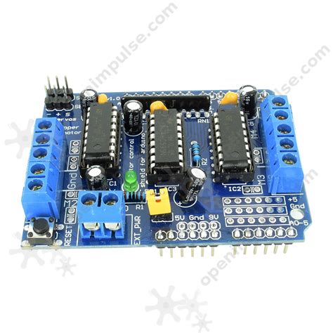 L D Motor Driver Shield For Arduino Open Impulseopen Impulse