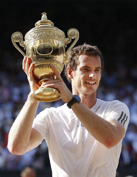 Download Andy Murray Holding Wimbledon Trophy Wallpaper | Wallpapers.com