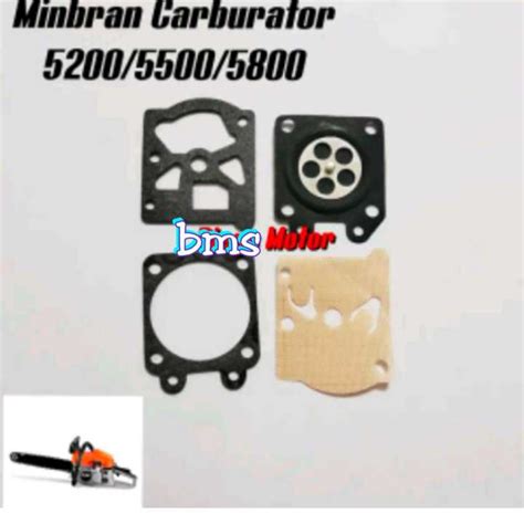 Membran Paking Carburator Karburator Mesin Chainsaw Sinso Mini Tak