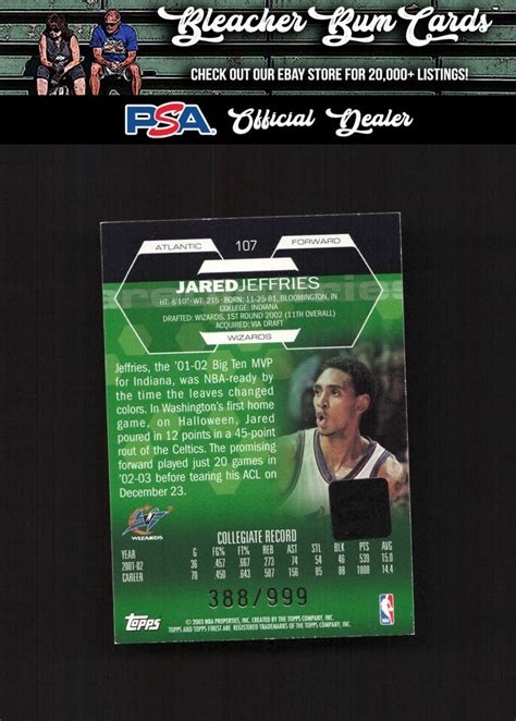 Topps Finest Jared Jeffries Finest Rookie Auto Ebay