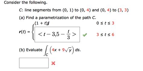 Solved Consider The Following C Line Segments From 0 1