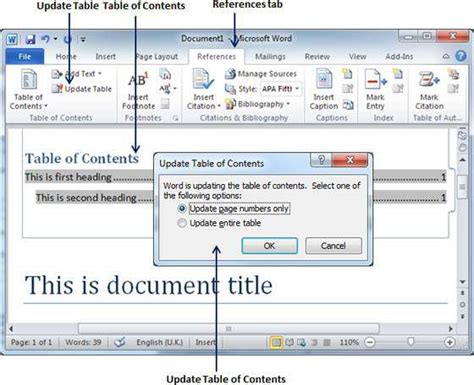 How To Edit Table Of Contents In Word