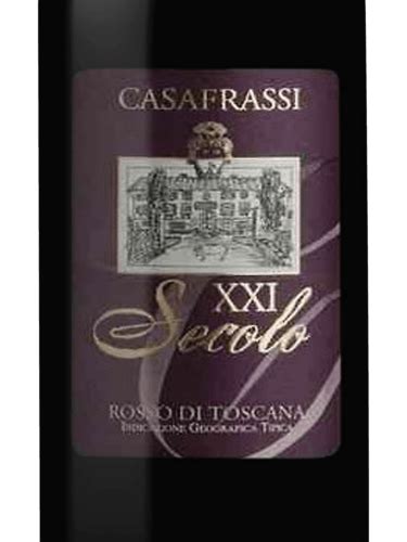 2017 Casafrassi XXI Secolo Rosso Di Toscana Vivino US