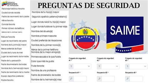 Saime Nuevo Sistema Integraci N De Preguntas De Seguridad Youtube