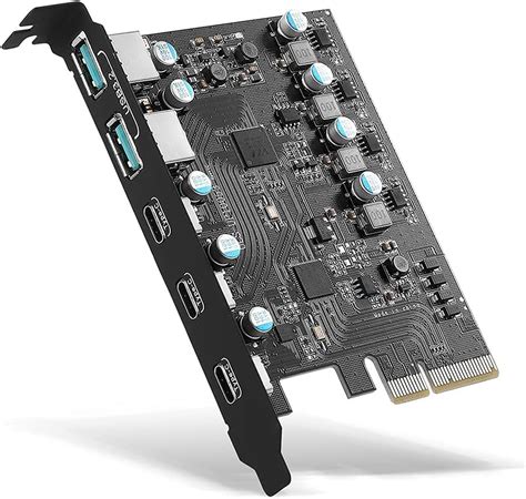 Amazon co jp PCIe USB 3 2 Gen 2 アダプターカード 20 Gbps 帯域幅 5ポート 3X USB C