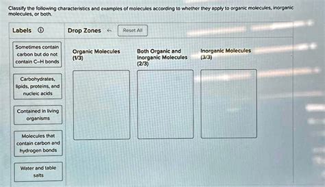 Solved Classify The Following Characteristics And Examples Of