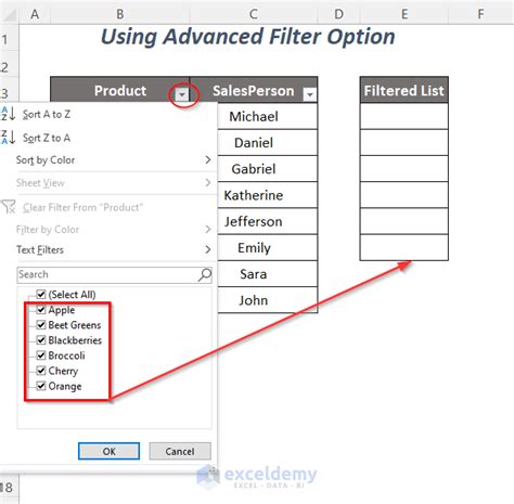 How To Copy Filter A Drop Down List In Excel 5 Methods Exceldemy