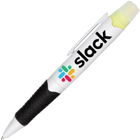 Custom Pen And Highlighter Combos Full Color Logo Whiteblack