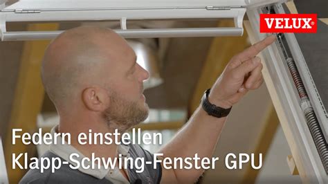 Federn Einstellen Bei Einem VELUX Klapp Schwing Fenster GPU YouTube