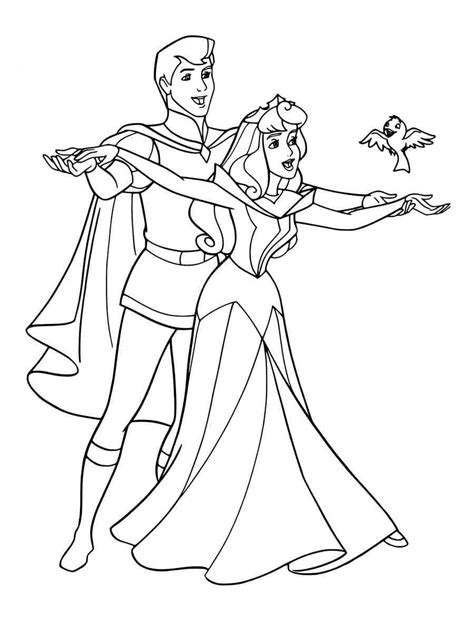 Coloriage Philippe et Aurore de La Belle Au Bois Dormant télécharger