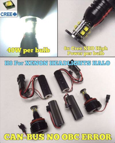 W H Xbd Led Angel Eye Marker Drl Bulb Halo Fits E E E M