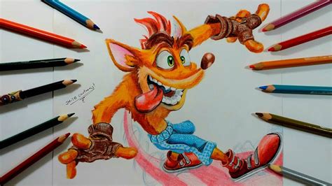 Drawing Crash Bandicoot 4 It S About Time PS4 Dibujando A Crash