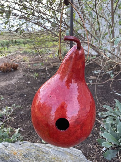 Gourd Wren Birdhouse Stained Handmade 1 18 Hole Size Etsy In 2024