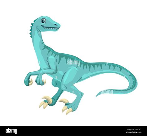 Cartoon Velociraptor Dinosaur Character Paleontology Prehistoric