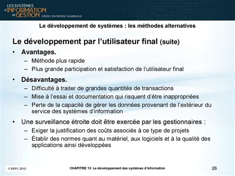 Le développement des systèmes dinformation ppt télécharger