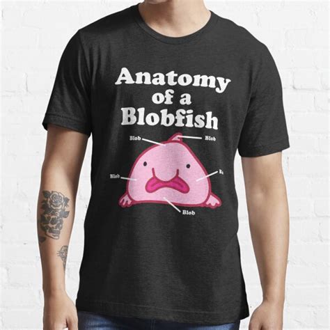 Anatomy Of A Blobfish Funny Ugly Fish Meme T Shirt For Sale By