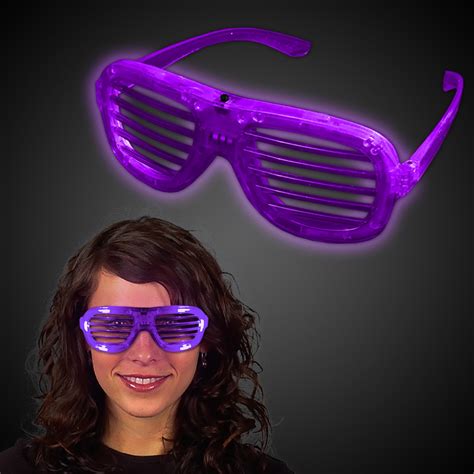 Purple Led Slotted Glasses