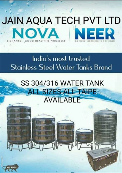 Stainless Steel Water Tank 1001 5000 L At Rs 17000 Piece In Indore